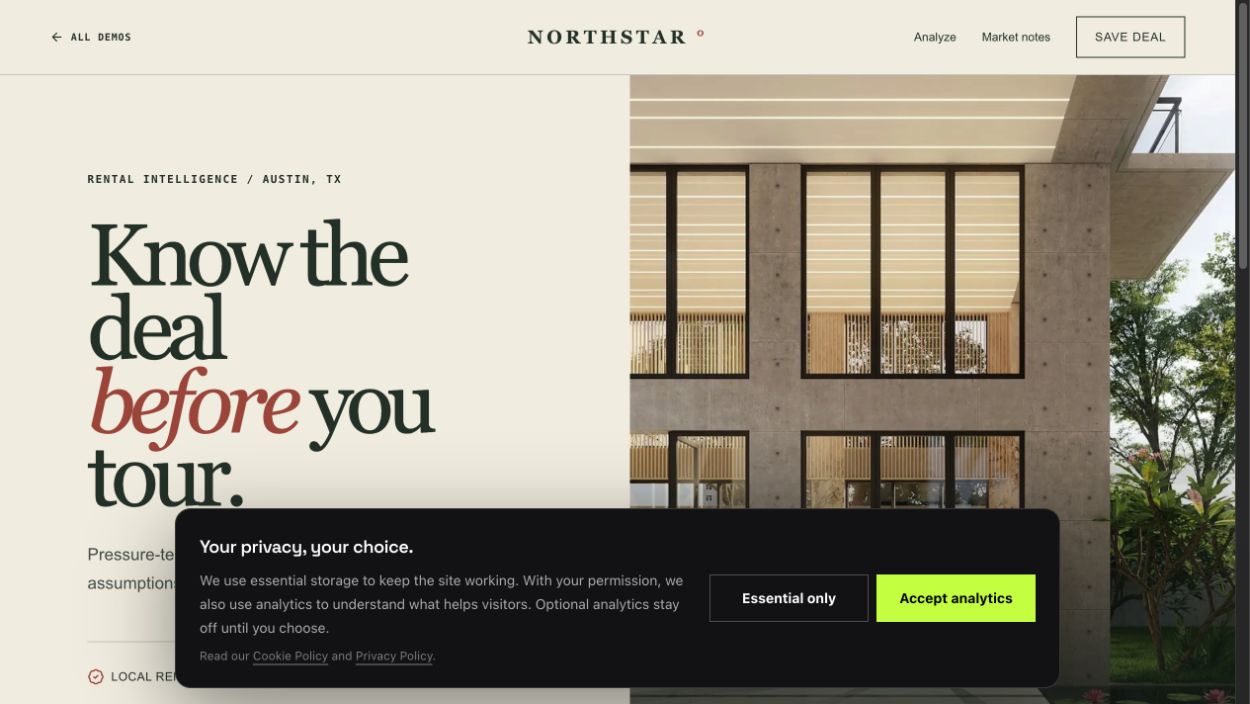 Northstar Deal Desk real-estate calculator generated with Build